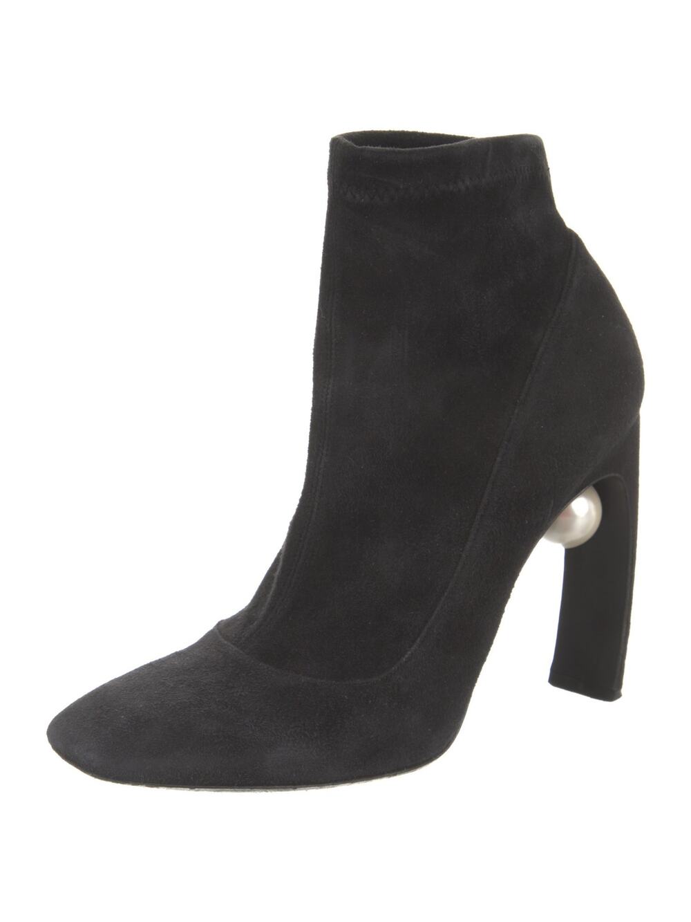 Nicholas Kirkwood Maeva Suede Pearl Ankle Booties Black Women’s Size 7 (EU 37)